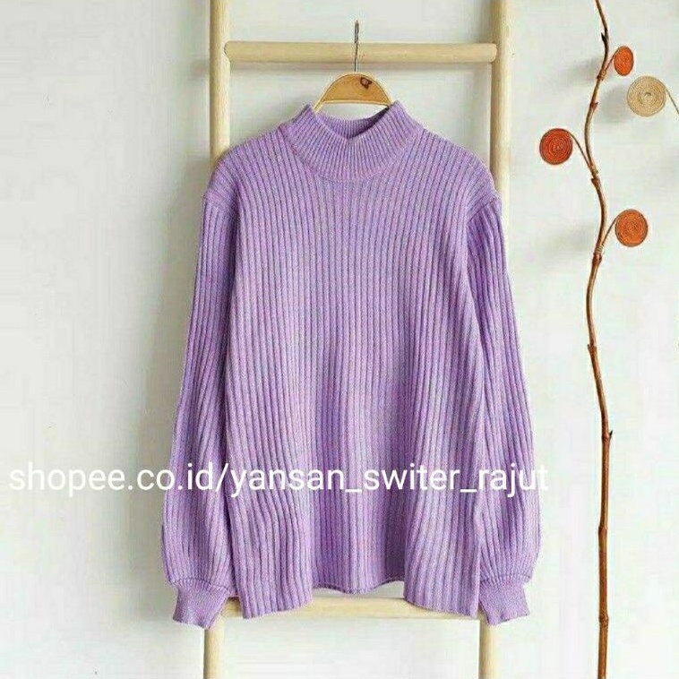 Aira Sweater Rajut tangan balon - Sweater Rajut Kekinian - Sweater Rajut Model terbaru - Cardigan Terkini - Sweater Cardigan Premium