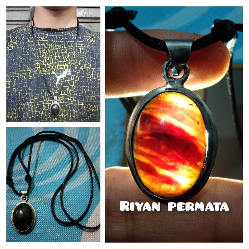 Natural liontin batu getah katilayu kristal