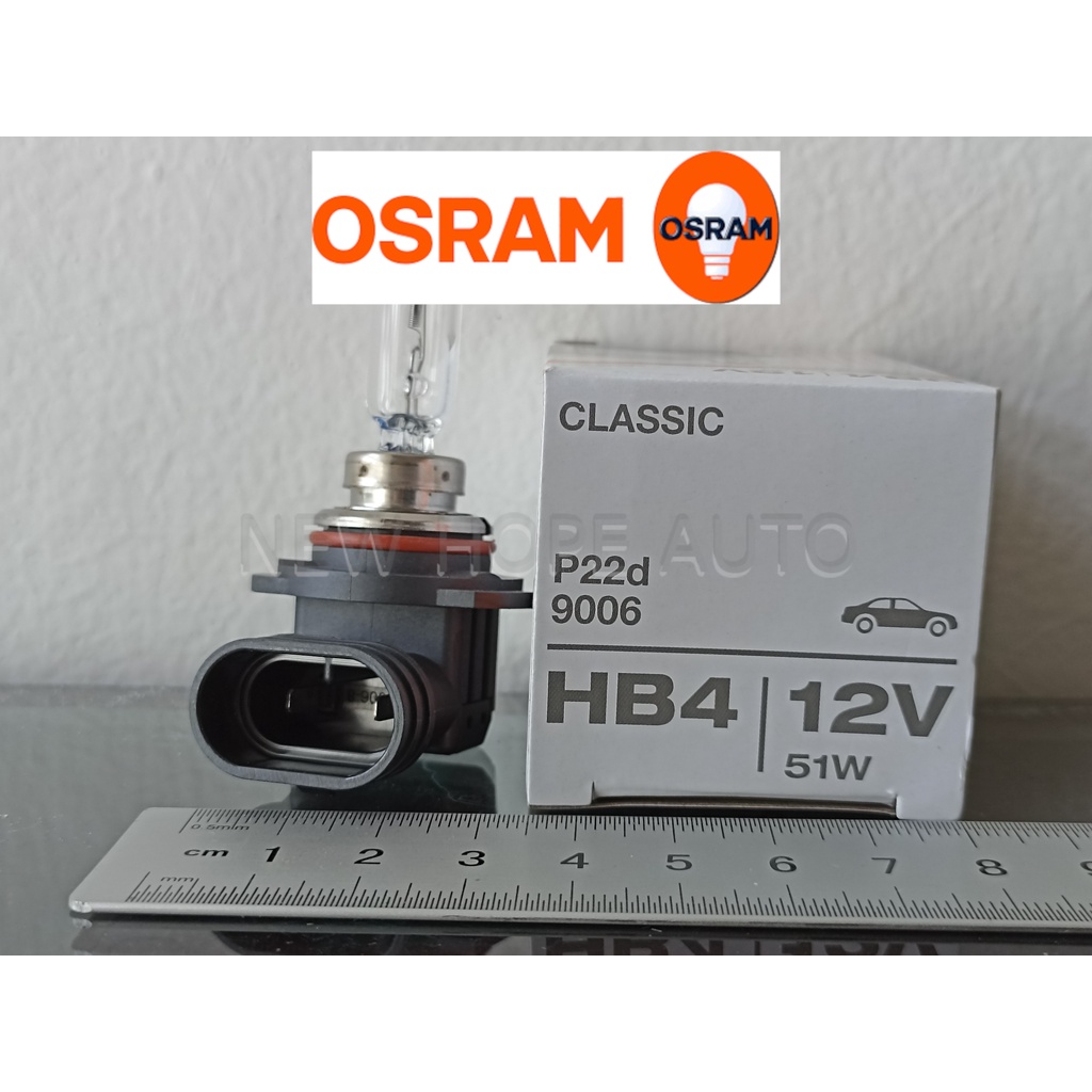 Bohlam OSRAM 9006 HB4 12V-51W Bolam Lampu Kabut Foglamp Halogen