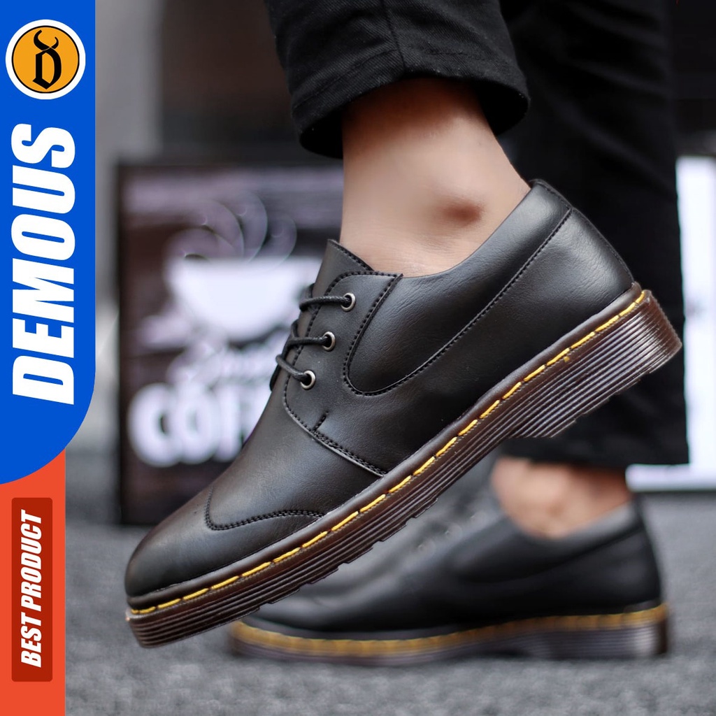 DEMOUS Wingtif - Sepatu Formal Pria Pantofel Kerja Docmart Oxford Original