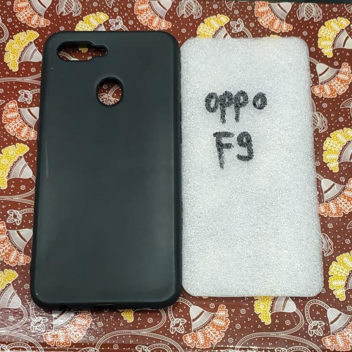slim matte oppo F9 F 9 murah meriah silikon karet hitam soft case