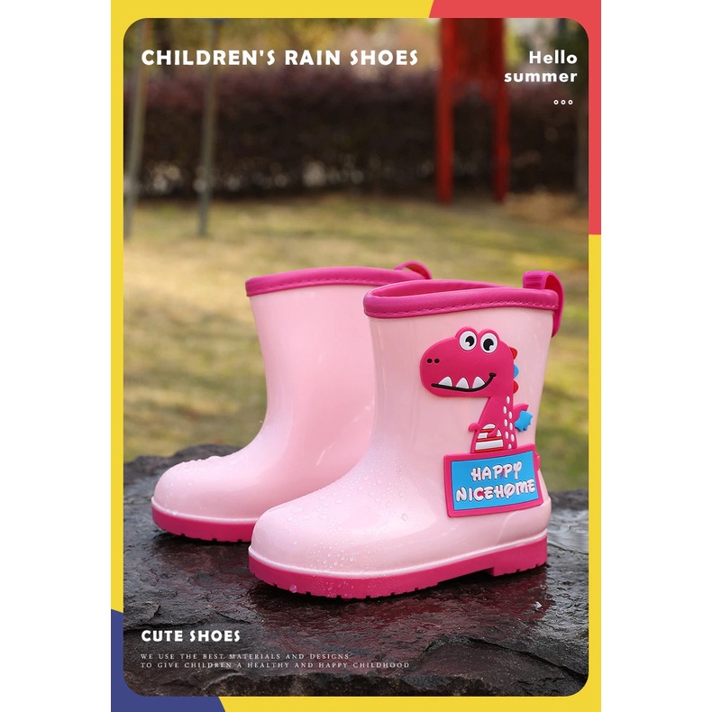 SEPATU BOOT ANAK PEREMPUAN SAFETY SHOES BOOTS ANTI AIR HUJAN KID LAKI LAKI BAHAN KARET IMPORT A11