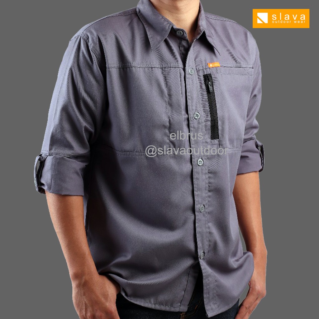 Thomgear Kemeja Outdoor Pdl Slava Elbrus 1.0 Bahan Adem Dan Nyaman Dipakai Di Luar Thomgear