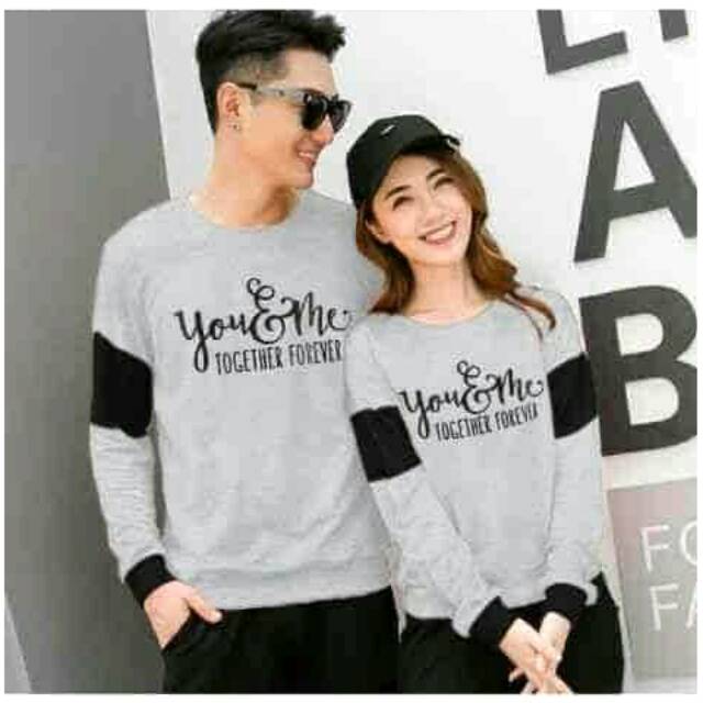 Cp Forever Misty LT/ Fashion couple sweater couple baju couple pasangan laki perempuan cewek cowok