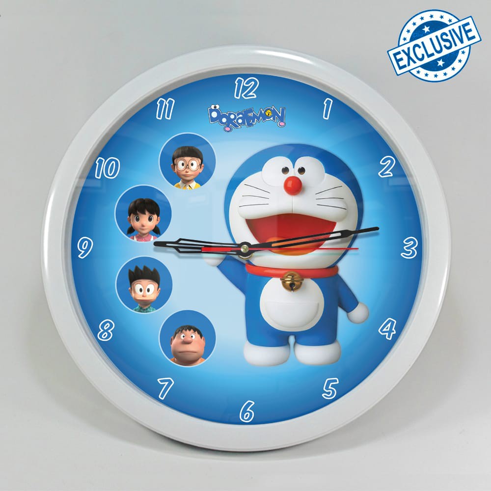 (ISTIMEWA BOSSQUE) JAM DINDING CUSTOM DORAEMON , NOBITA , SHIZUKA , SUNEO , GIANT