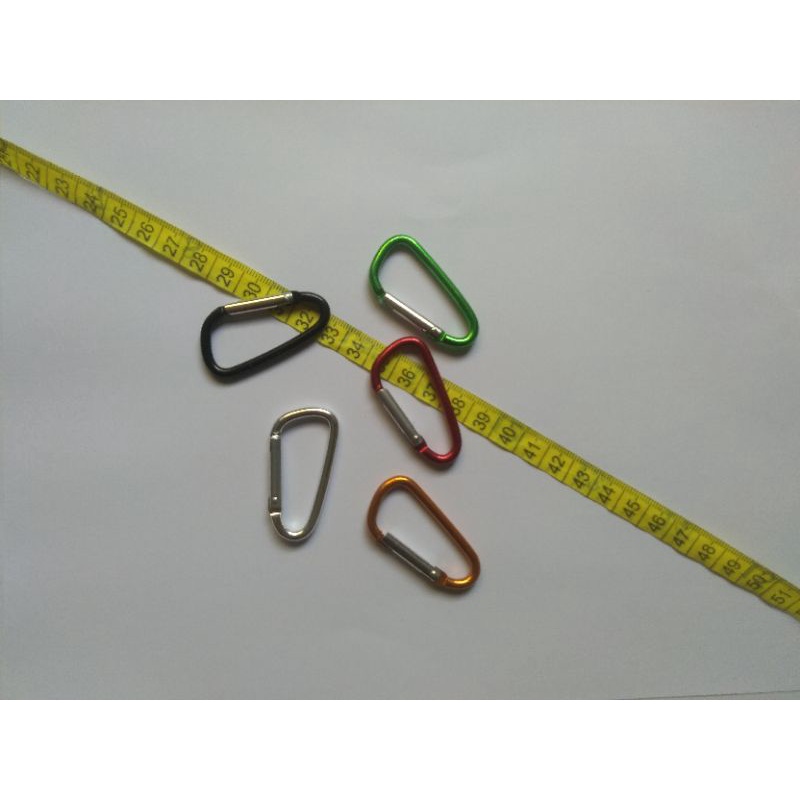 bisa COD carabiner gantungan kunci aluminium Alloy snap 5 D shape