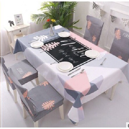 Set Sarung Kursi Makan / Taplak Meja Premium Anti Air / Cover Kursi - Taplak Meja