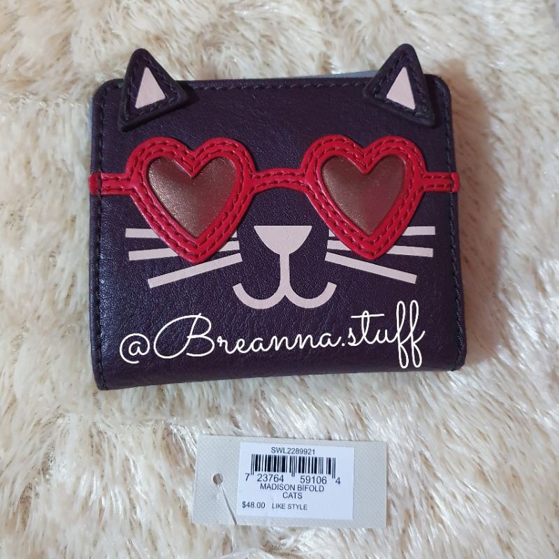 fossil wallet preloved bifold cat
