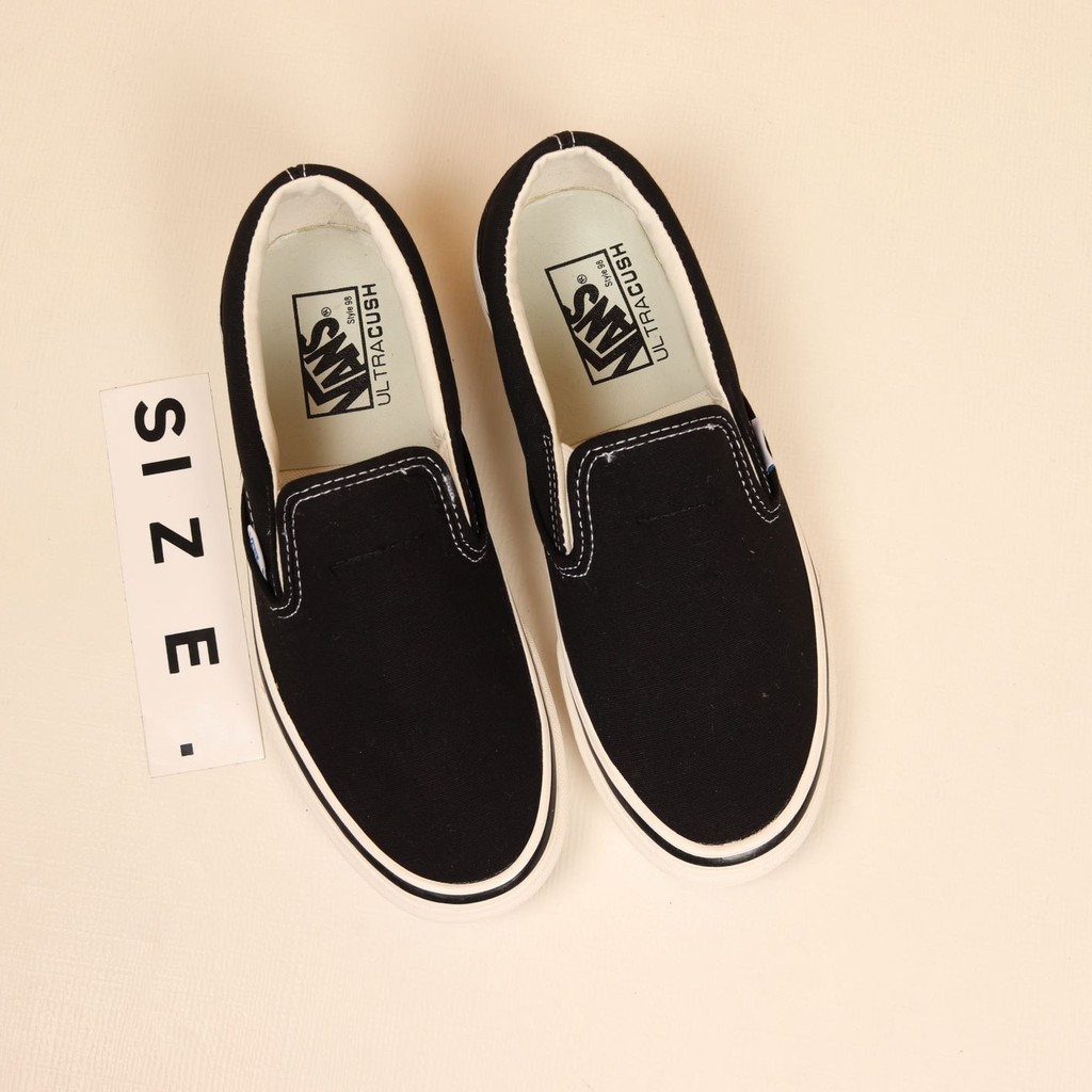 Sepatu Vans Slip On 44 DX (Anaheim Factory) Classic Black White