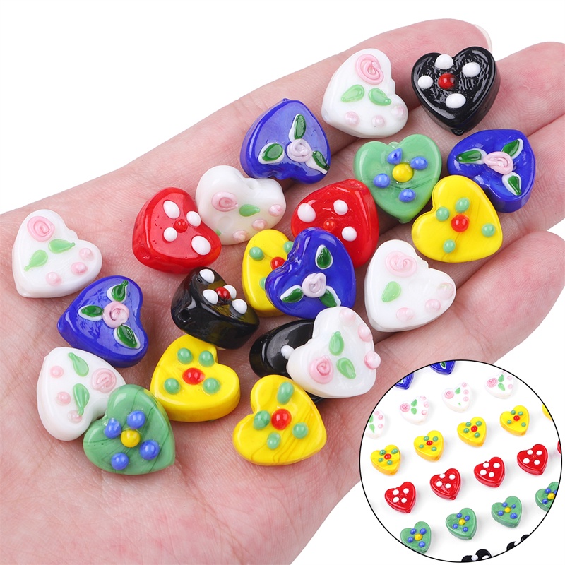1 Pc Manik-Manik Kaca Handmade DIY Ukuran 15x15mm Untuk Membuat Perhiasan