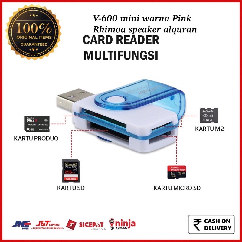 PROMO CARD READER SAMSUNG MULTY 4IN1 CARDREADER PUTAR MICRO SD / SD CARD SUPPORT UP TO 512GB