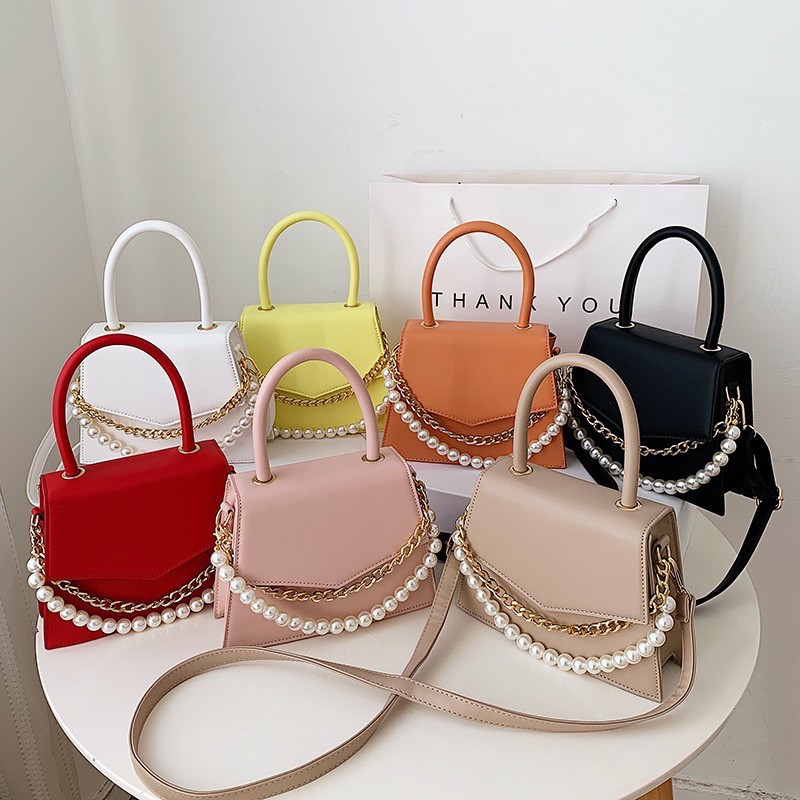 ✨✨HOT SALEE✨✨4 CARA PEMAKAIAN TAS WANITA IMPORT HANDBAG SELEMPANG KONDANGAN SLING RANTAI LB- 196