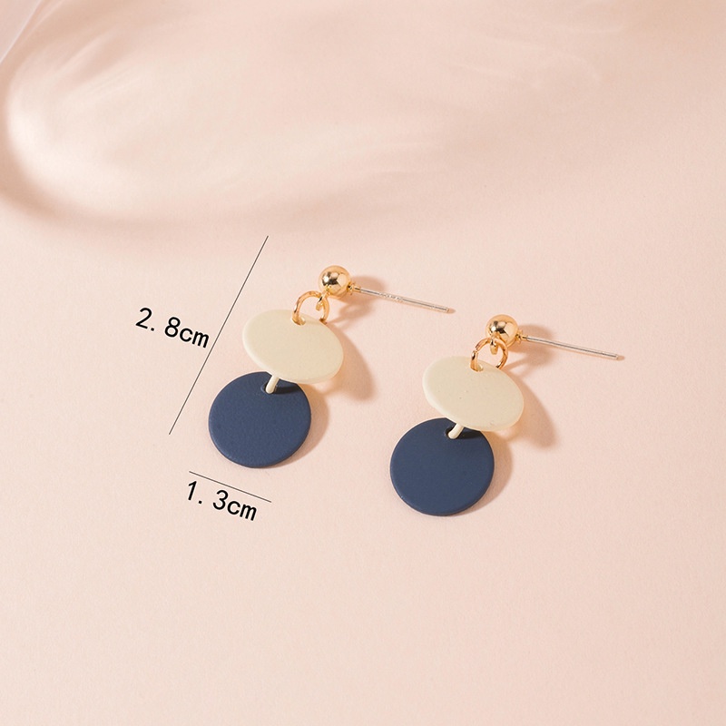 Anting S925 silver needle Warna macaron Untuk Wanita