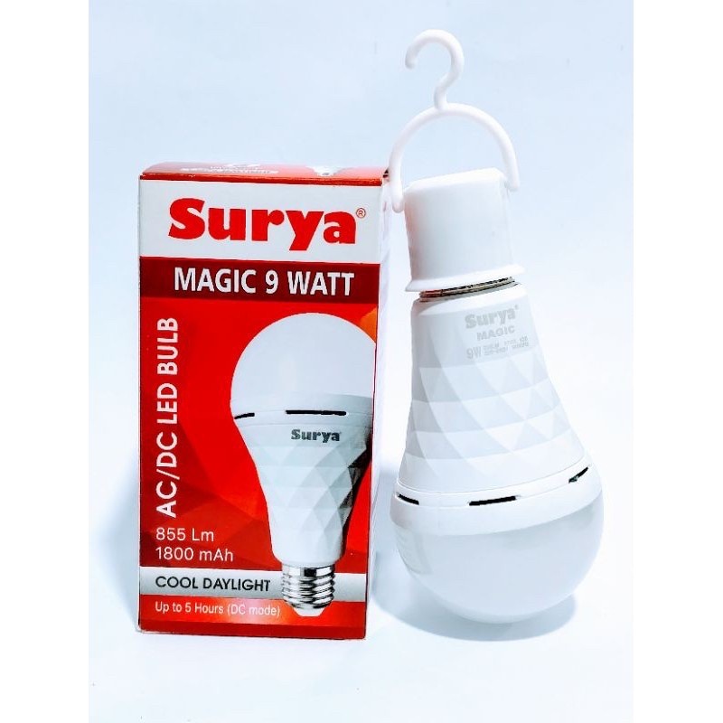 LAMPU EMERGENCY LED SURYA MAGIC 9 WATT LAMPU DARURAT LED BULB 9 WATT LAMPU LED 9 WATT LAMPU LED BULB AC/DC 9 WATT