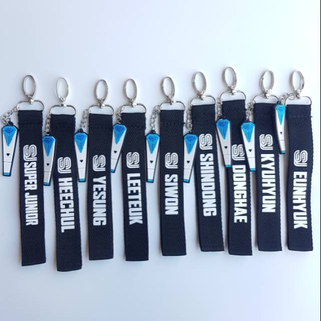 Super junior Strap name keychain keyring lanyard light stick kpop