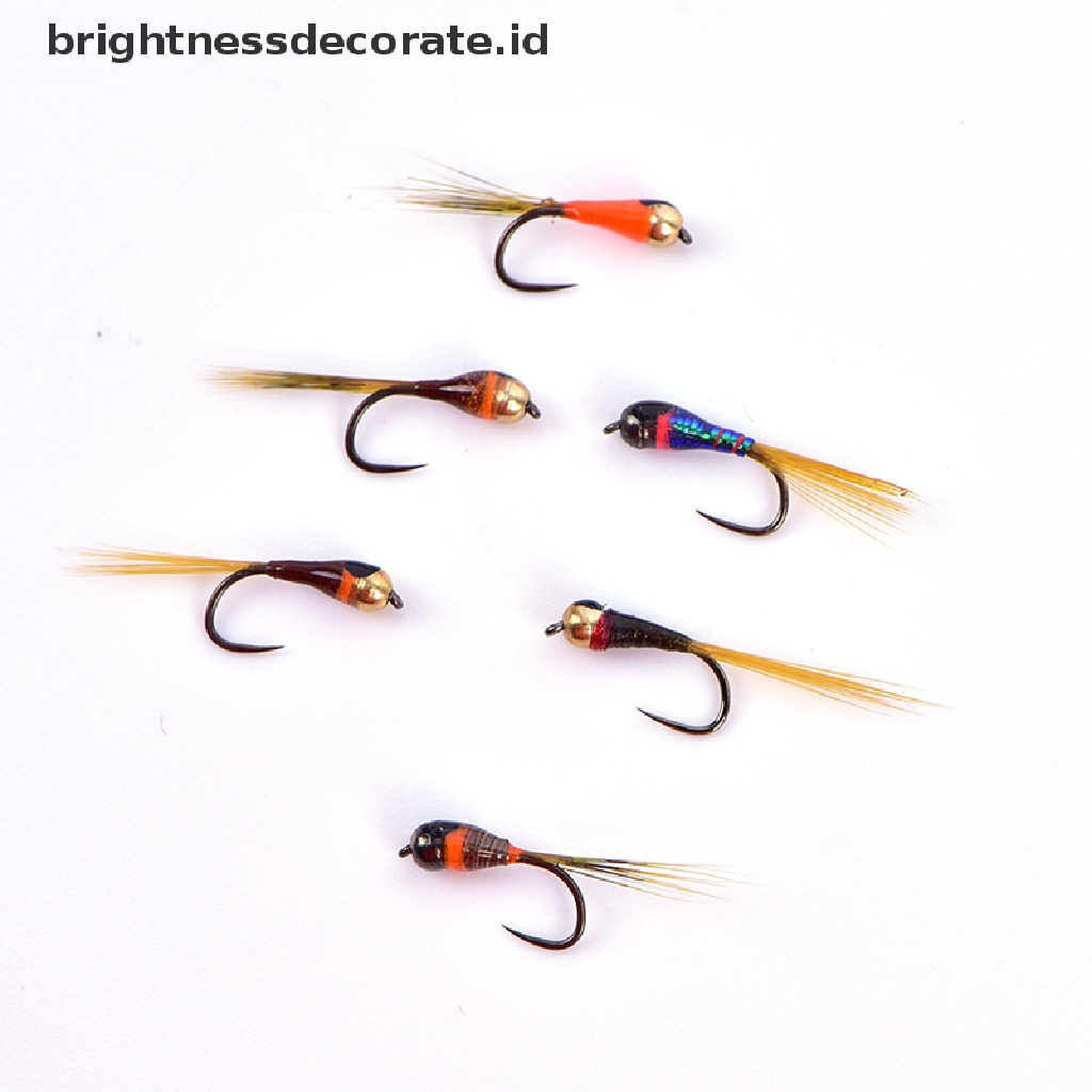 6pcs Manikmanik Tungsten Nymph Untuk Memancing Ikan Trout Grayling Trout