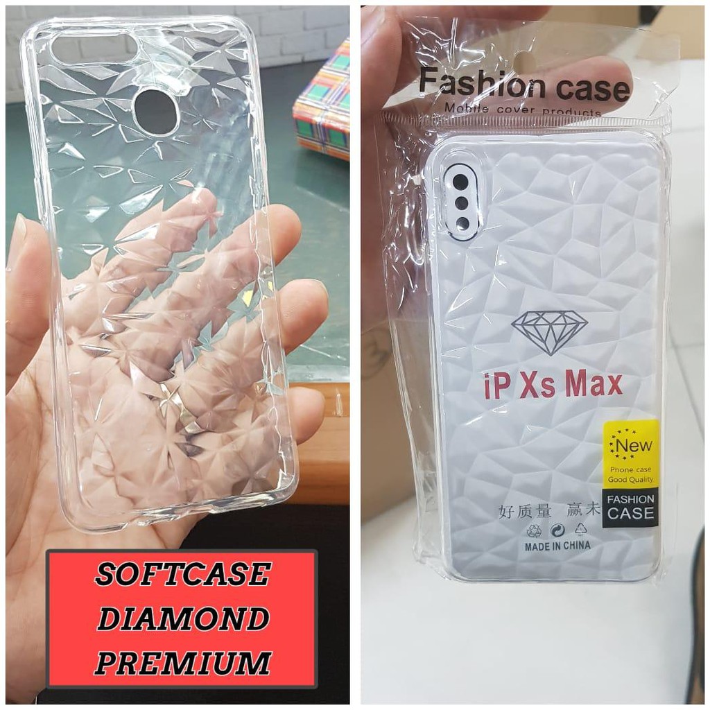 SOFTCASE 3D DIAMOND A2CORE J2PRIME A50 A50S C1 A3S Y55 Y91 Y93 Y95 Y12 Y17 Y15 Y12i S1 V7+ IP6+ IP7