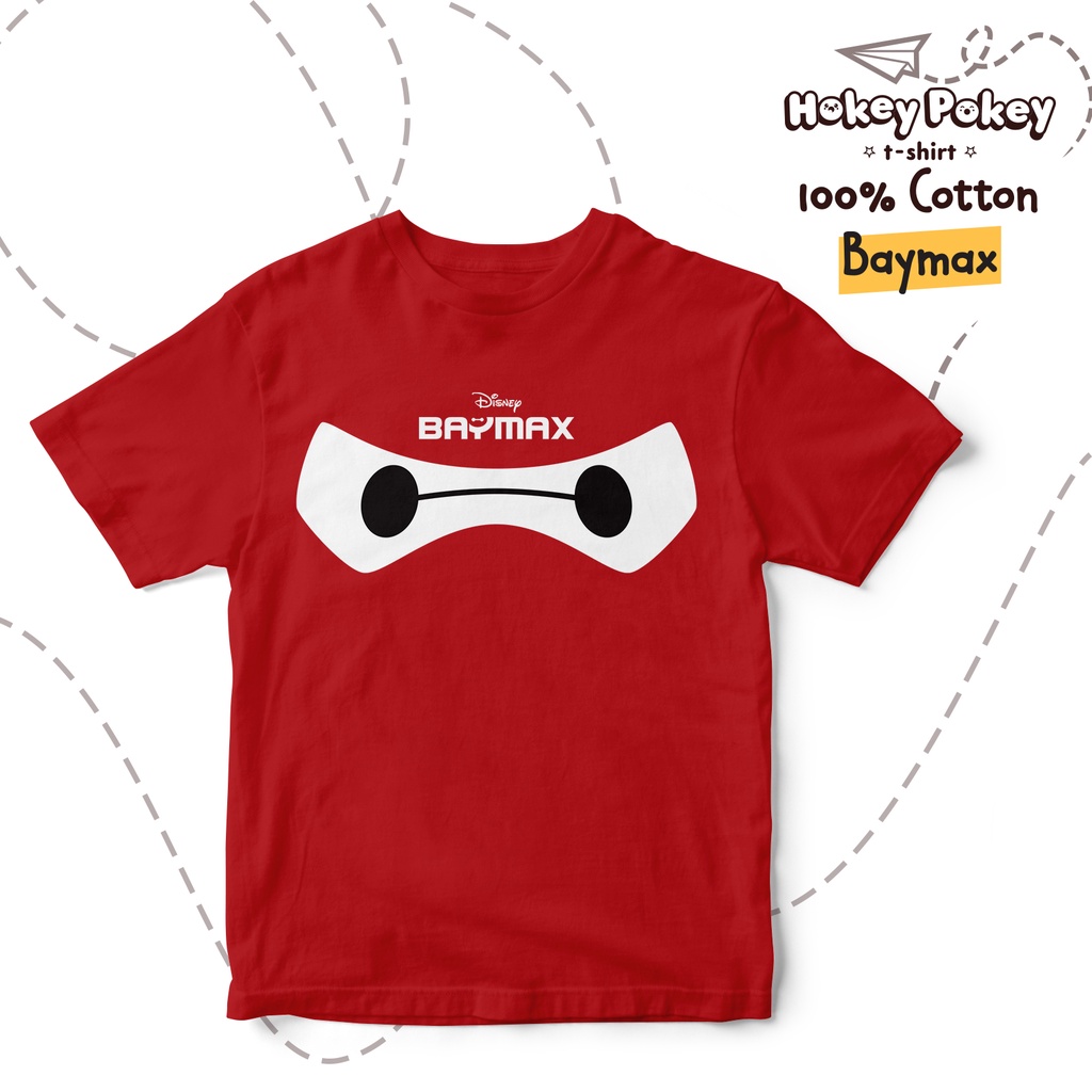 Baju Kaos T Shirt Anak Laki Laki Katun Combed Motif Baymax