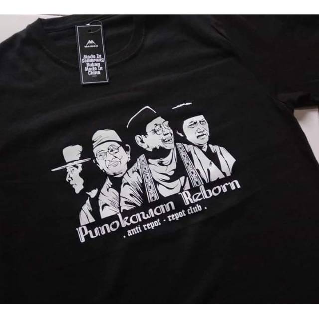 KAOS PUNOKAWAN REBORN BAJU MAIYAH CAK NUN KAOS PRIA SUJIWO TEJO PAKAIAN PRIA GUS MUS GUSDUR TOKOH