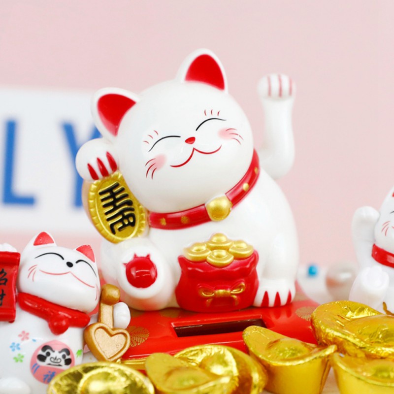 【Sel Surya】Lucky Cat/Kucing Maneki Solar/Kucing Hoki Pajangan/Lucky Cat Solar/Kucing Maneki Neko Solar