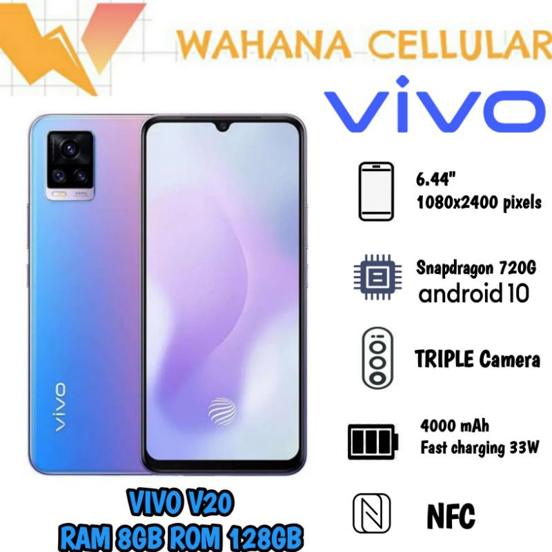 HP VIVO V20 RAM 8/128GB GARANSI RESMI - VIVO V 20 8/128 GB-1