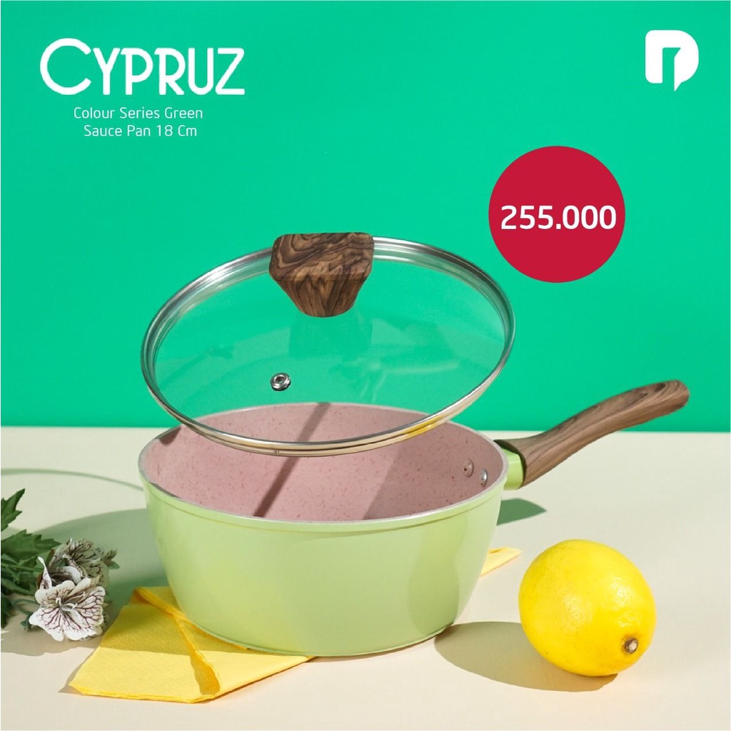 Cypruz Colour Series Green Sauce Pan 18 Cm/ Sauce Pan premium