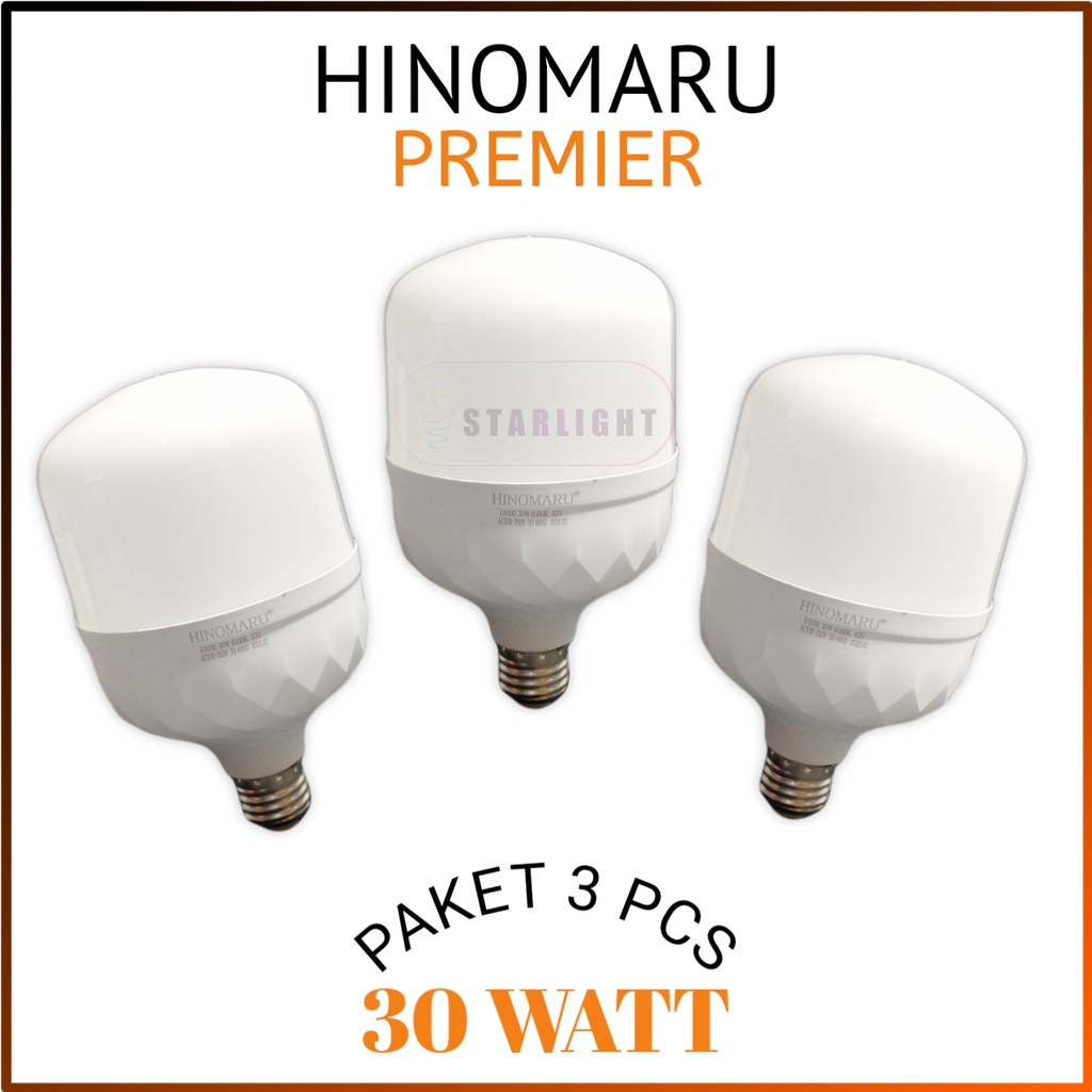 Paket 3 Pcs Hinomaru Premier Lampu LED Capsule 30 Watt - Cahaya Putih