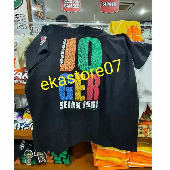 Kaos Joger Bali Original Hitam S M L xL