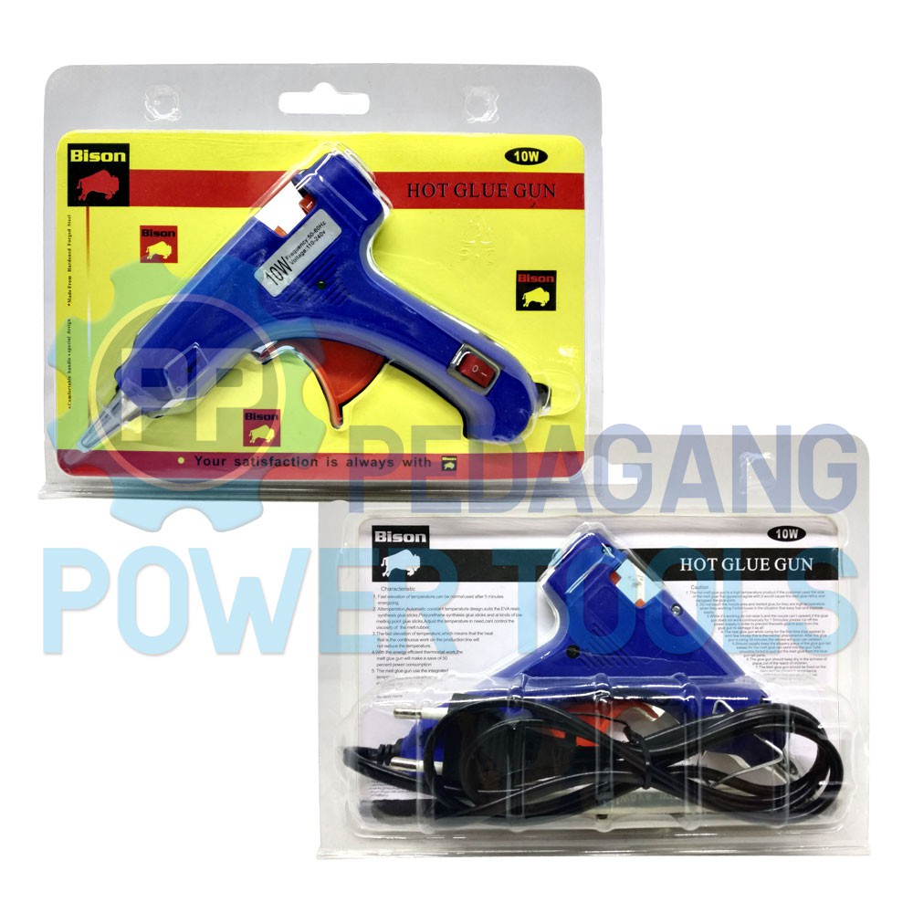 BISON ALAT LEM TEMBAK 10 WATT HOT MELT GLUE GUN KECIL LEM BAKAR LILIN