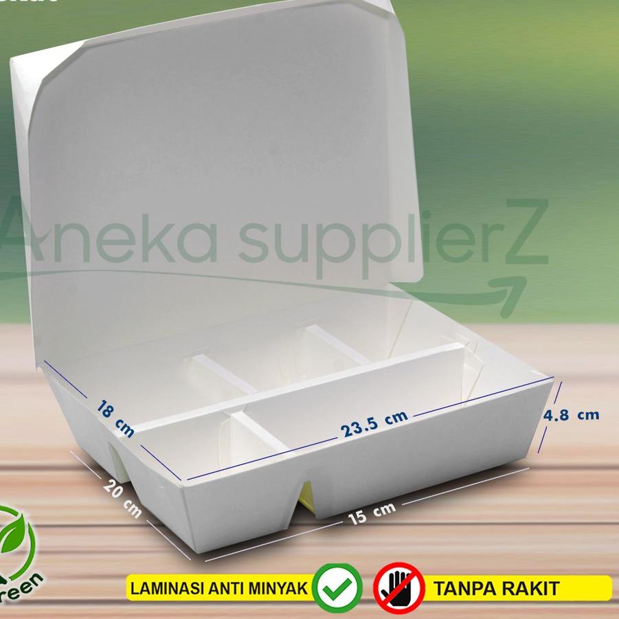 ♞ Paper Lunch Box SEKAT 5 - Lunch Box Paper SEKAT 5 (20pcs) ➬