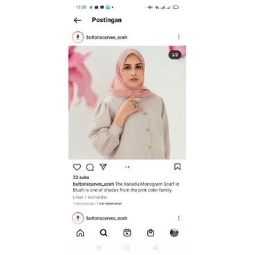 Ready Buttonscarves Xanadu monogram blush