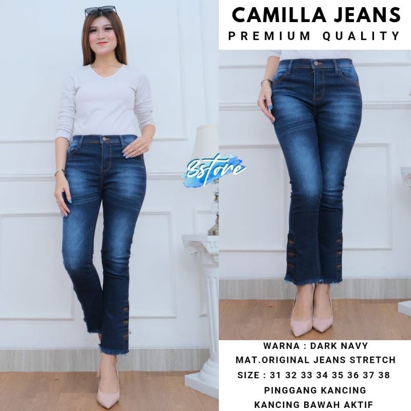 CAMILLA JEANS CUTBRAY BAWAH KANCING RAWIS PINGGANG KANCING||DORY JEANS CUTBRAY BAWAH KANCING RAWIS PINGGANG KANCING