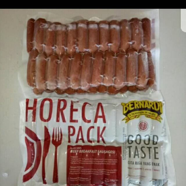 

Sosis Sapi Bernardi Horeca Pack 1kg / Beef Breakfast Sausages Bernardi Horeca Pack 1kg