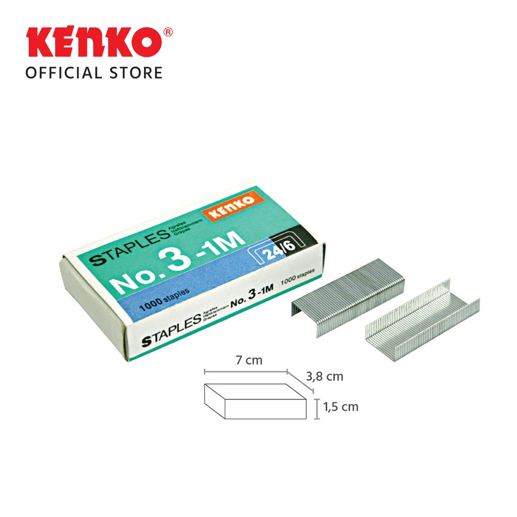 

GG Isi Staples Besar KENKO No 3 (20 ktk) / Isi Stapler