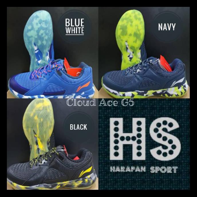 {BISA COD} SEPATU BADMINTON LINING CLOUD ACE G5 ORIGINAL  NEW  TERBARU HEMAT Kode 1269