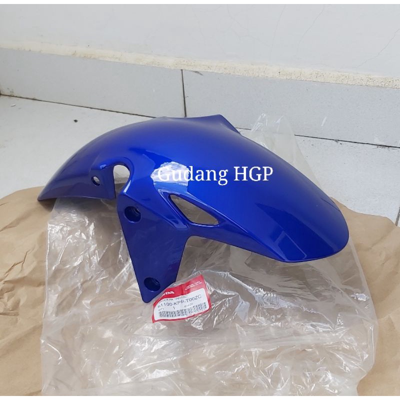 Fender Fr Blue Slebor Spakbor Depan Honda CBR 150R CBR 250R CBU 61100-KPP-T00ZC Ori Honda Genuine Pa