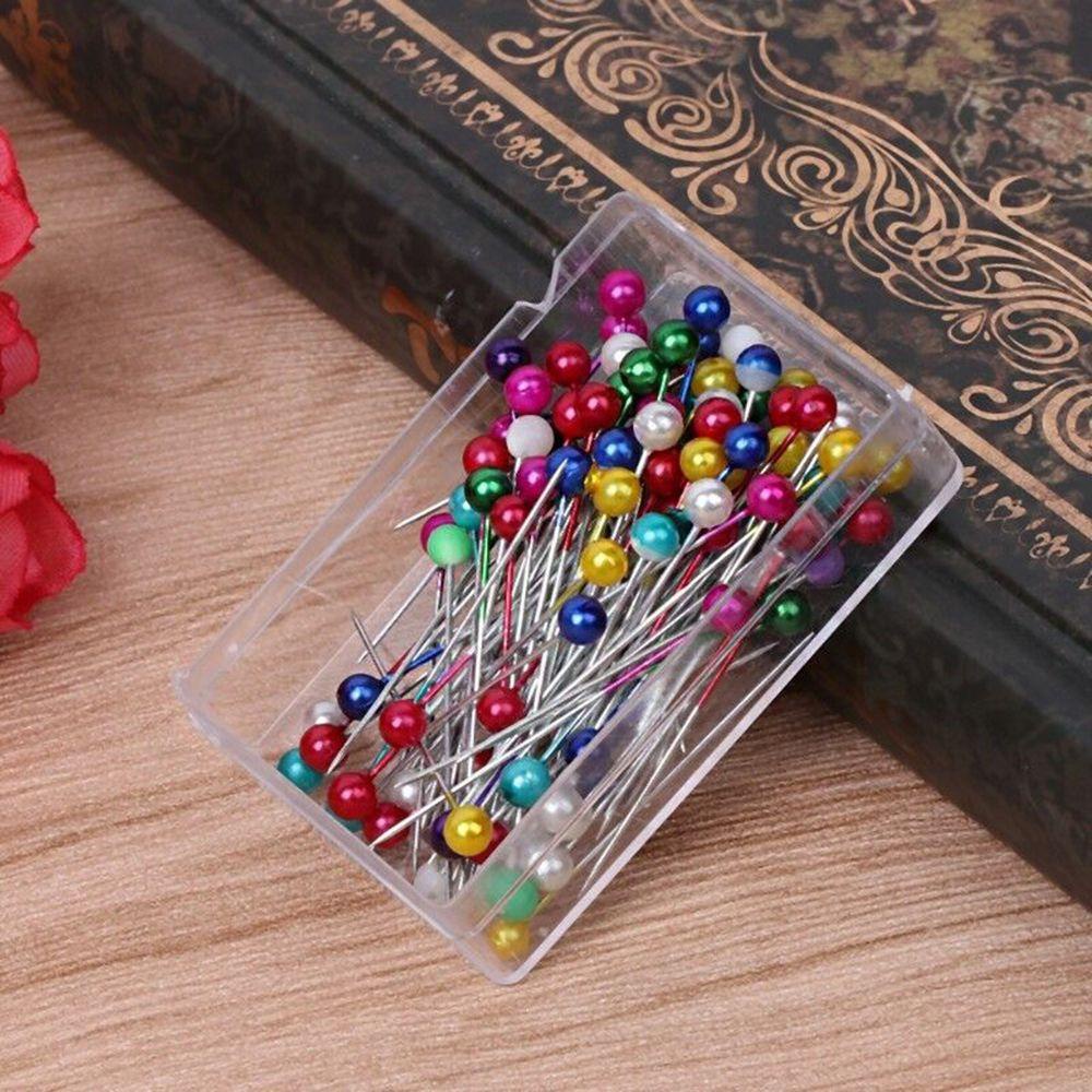 [Elegan] Dressmaking Pins Dressmaker Warna-Warni DIY Korsase Aksesoris Pernikahan Pin Lurus