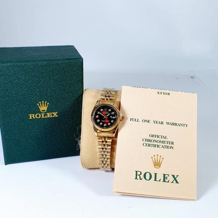 Promo Rolex Jam Tangan Wanita - Jam Tangan Rolex Cewek Free Box, Buku 2,8cm - RL A Bergaransi