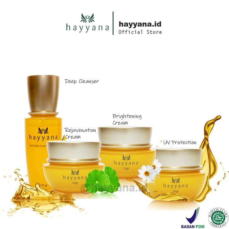 Hayyana Skincare Paket Komplit GLOWING 30 Hari + UV Protection - Sunscreen
