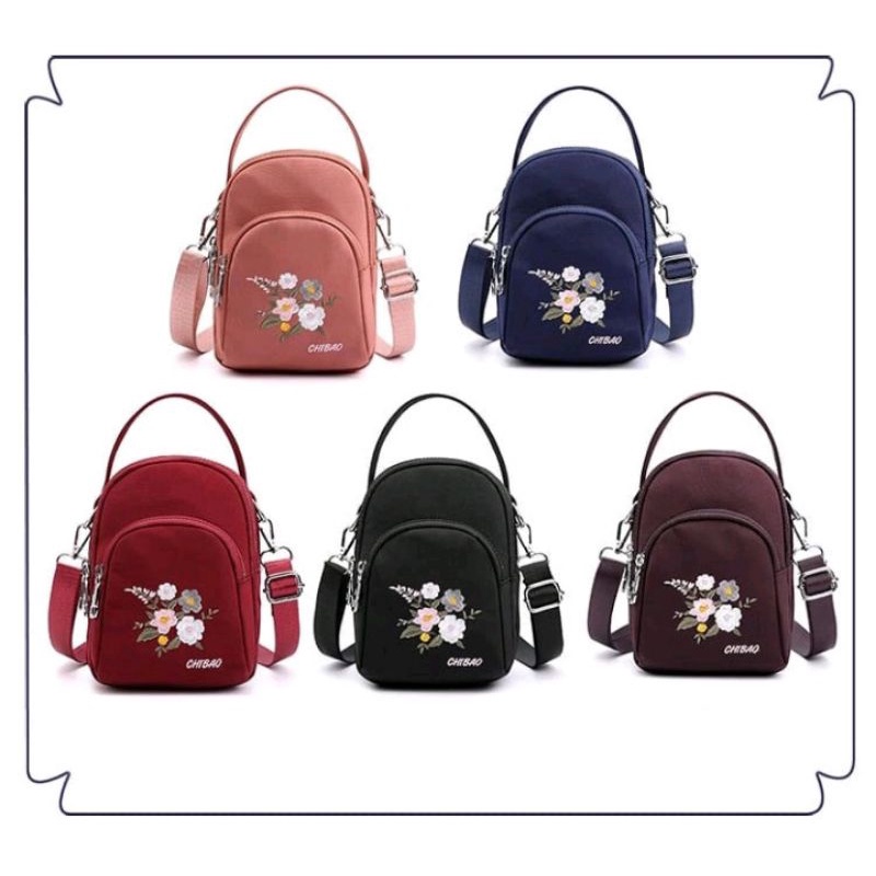 Tas Selempang Wanita Motif Bunga KGTS003