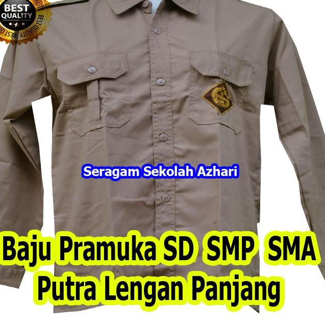 Koleksi Terbaru.. BAJU PRAMUKA SD LAKI LENGAN PANJANG-BAJU SERAGAM PRAMUKA PRIA SMP DAN SMA PANJANG-