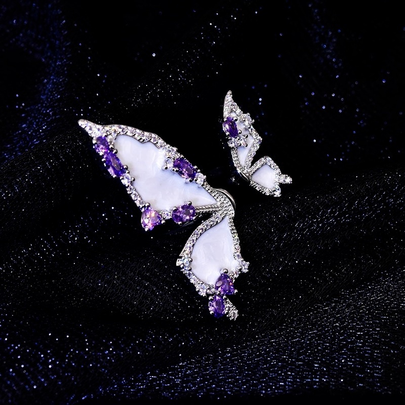 Fashion Diamond Butterfly Ring Delicate Romantic Ring