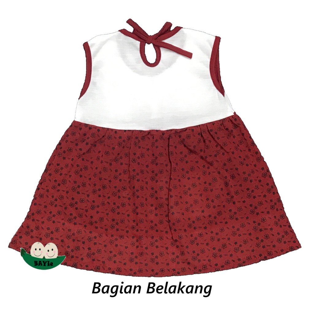 BAYIe - Baju bayi Perempuan Dress motif PITA BEAR PLANET KIDS usia 0-12 bulan / Pakaian anak Cewek