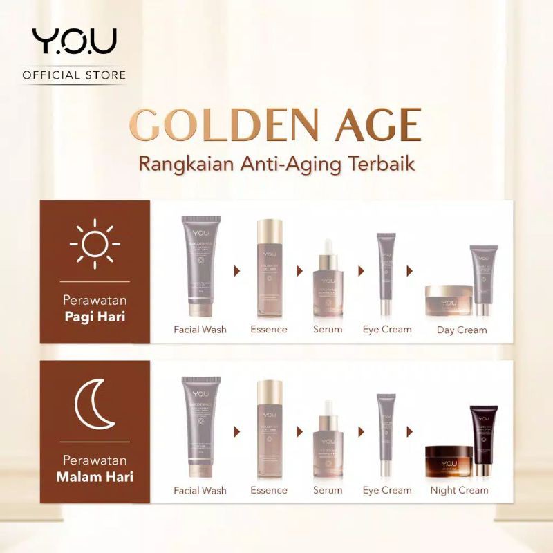 Kosmetik You Golden Age Krim Wajah Malam Hari/Revitalizing Night Cream 18g