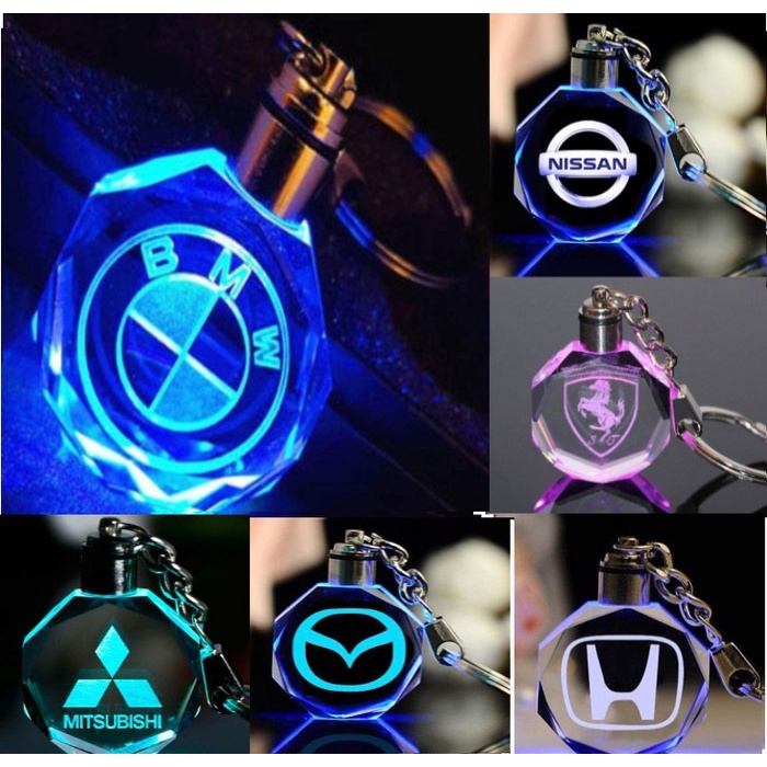 QUALITY PAKET 2 PCS GANTUNGAN KUNCI LED NEW / DESAIN MEWAH