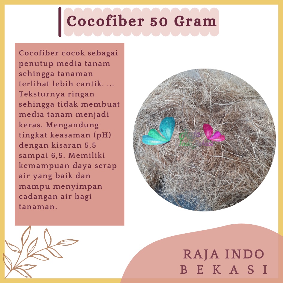 Cocofiber 50 Gram Sabut Kelapa Media Tanam Serabut Kelapa Coco Fiber Sabut Serabut Ijuk Kelapa Cocofiber Coco Fiber Bersih Kering Super Media Tanam Bunga Anggrek