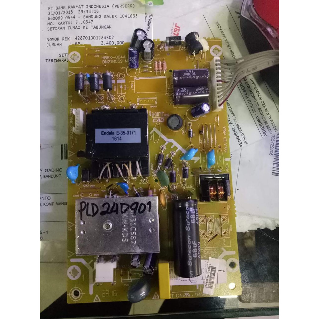 POWER SUPPLY TV POLYTRON PLD 24T800  - PSU TV POLYTRON 24T800