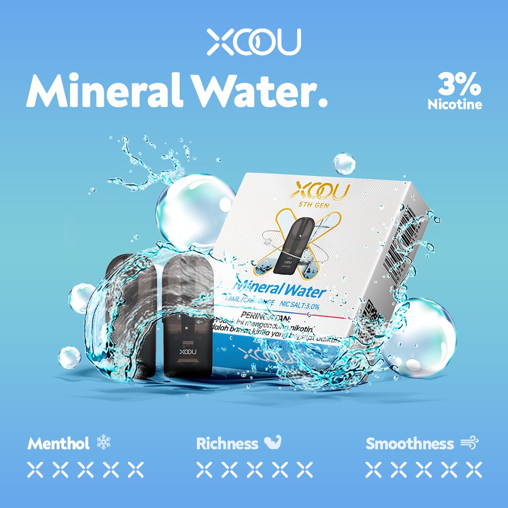 XOOU 5th Generation Mint Flavour 2 CTG - Mineral Water