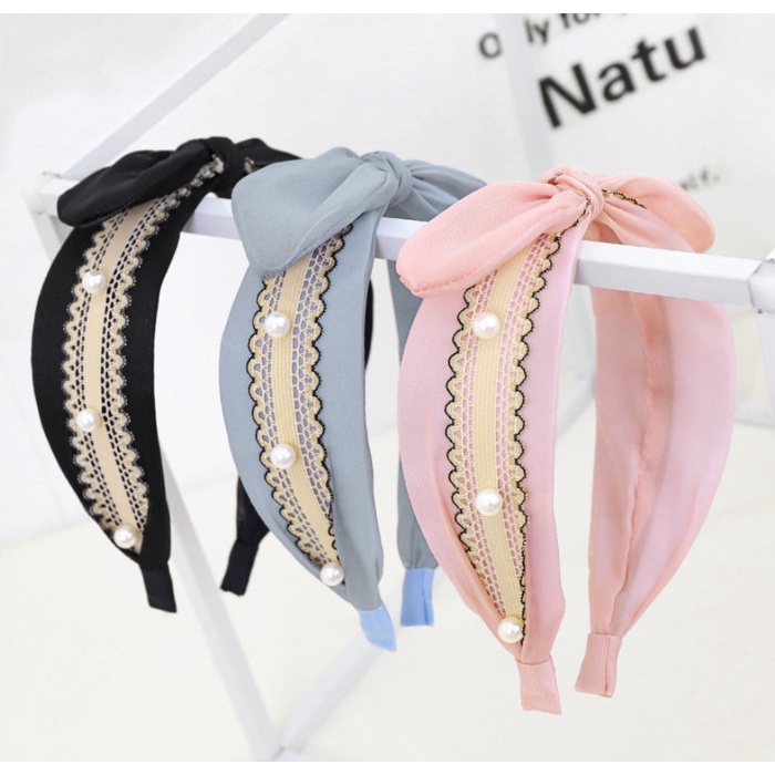 Bando Korea Motif Pita / Bandana Wanita Korea / Headband Ryuu