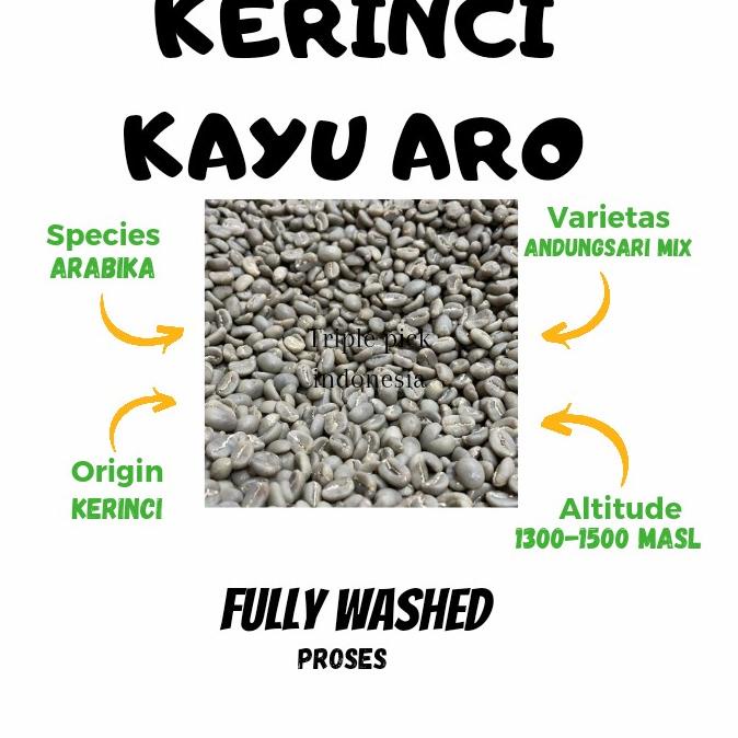 

Green bean / biji kopi arabika KERINCI KAYU ARO - Full wash